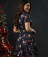 Vneck Mini Boho Floral Mini Dress